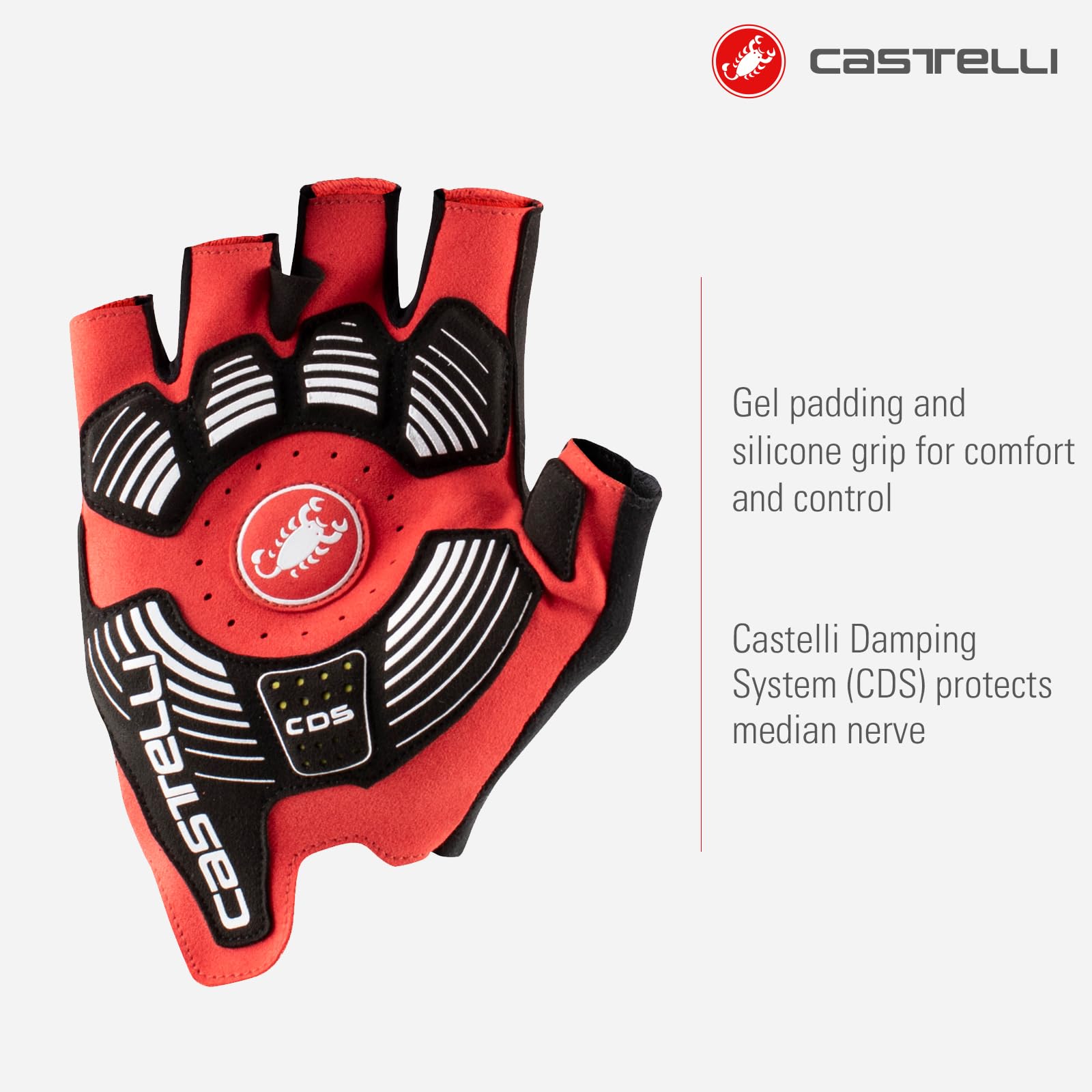 Amazon.co.jp: Castelli Cycling Rosso Corsa Pro Vグローブ ロードと